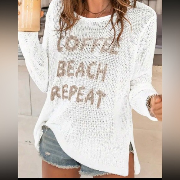 Sweaters - Coffee beach repeat sweater